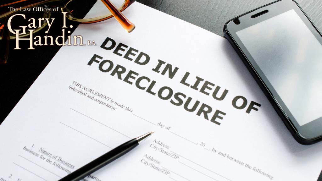 deed-in-lieu of foreclosure