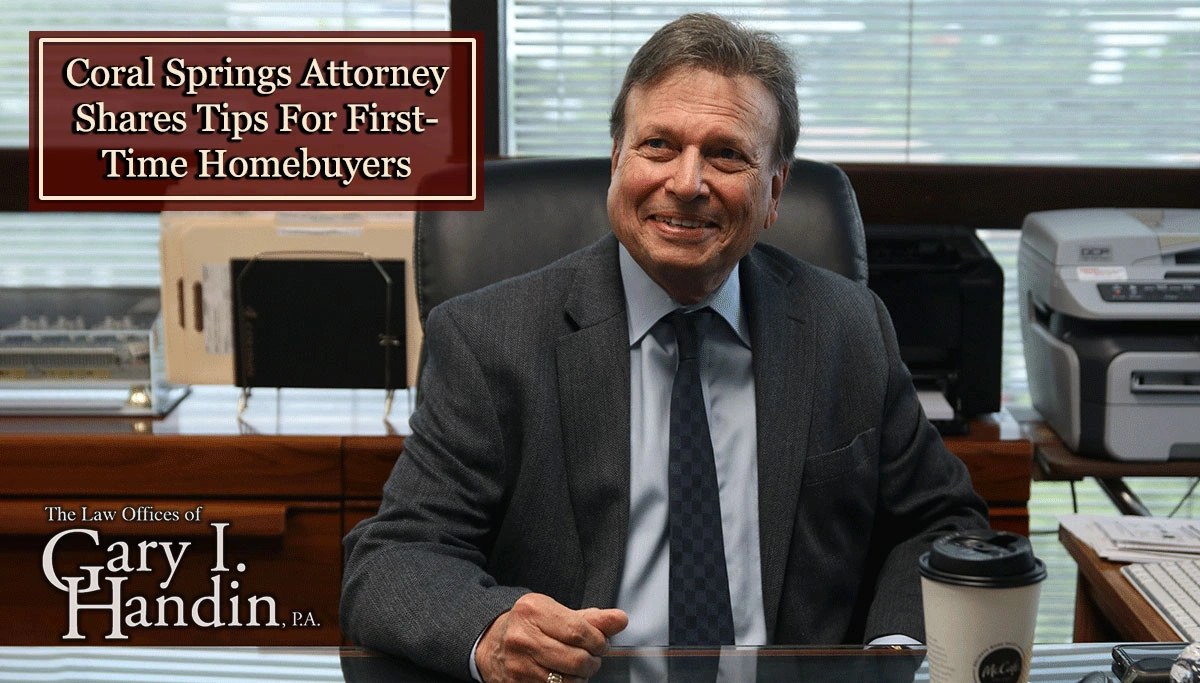 Coral Springs Attorney Gary I Handin Photo at his desk